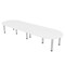 Skutchi Designs 45 in W, 120 in L, 29 in H, Engineered Wood Top, White HAR-RAC-46119-PT-09 - alternate 1